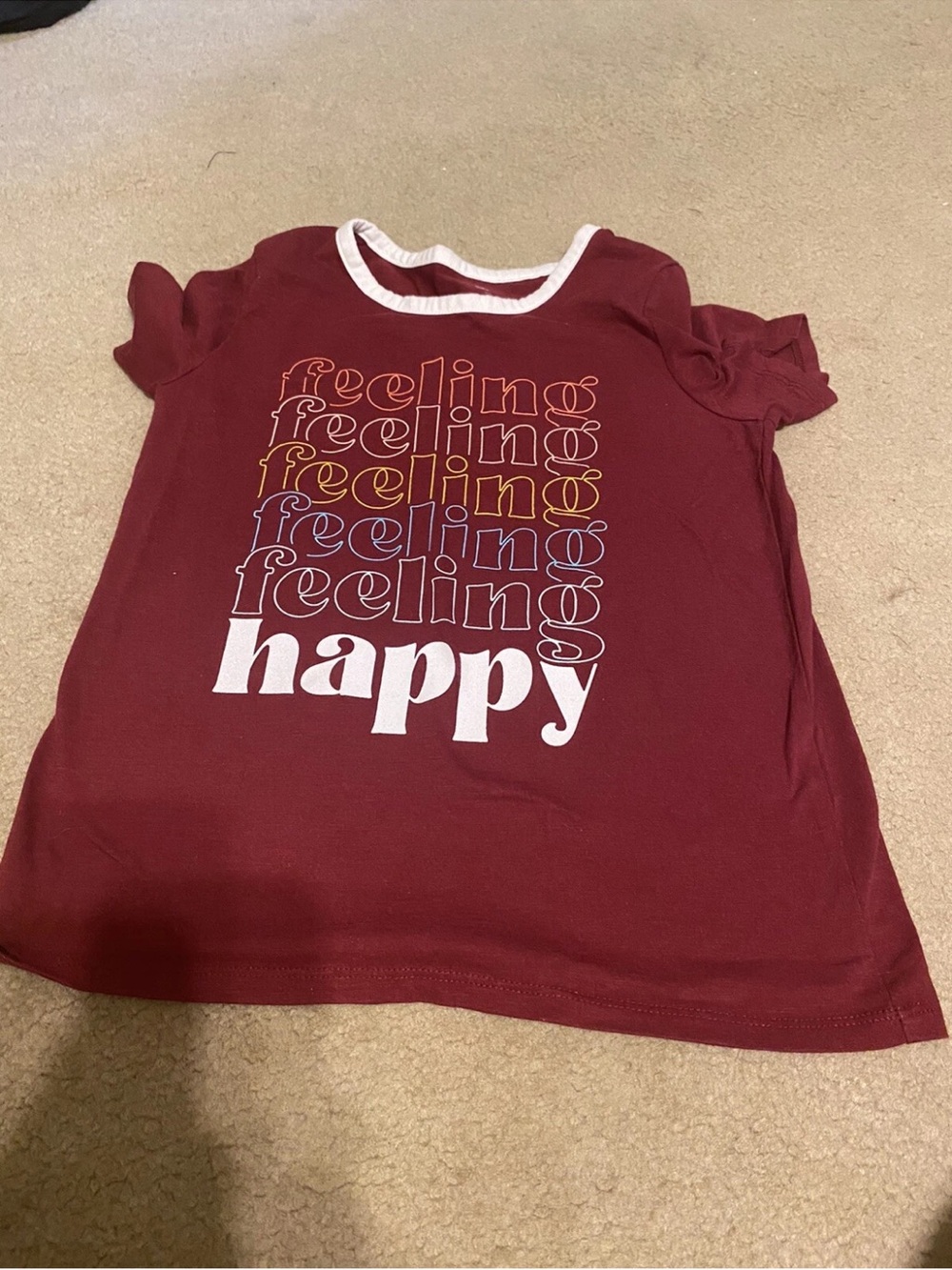 So Size 10/12 Girls Feeling Happy Shirt